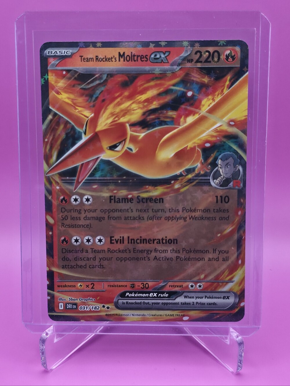 Pokémon TCG - Team Rocket's Moltres ex - Destined Rivals - Double Rare - 031/182